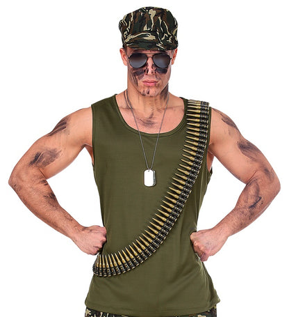 Realistic Bullet Belts For Chest  96 Bullets 