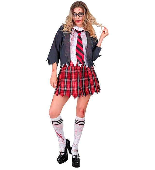 Zombie School Girl  Jacket With Shirt, Skirt, Tie, Socks 