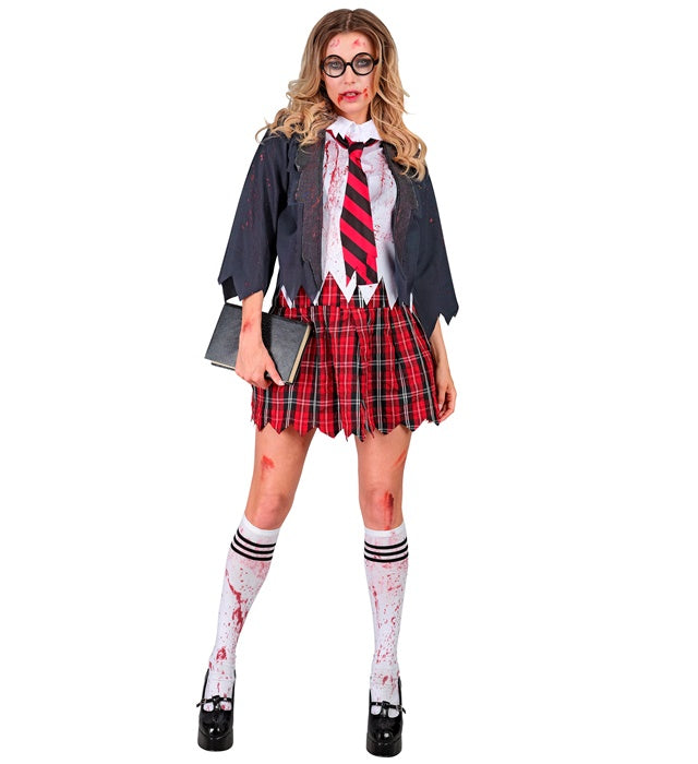 Zombie School Girl  Jacket With Shirt, Skirt, Tie, Socks 