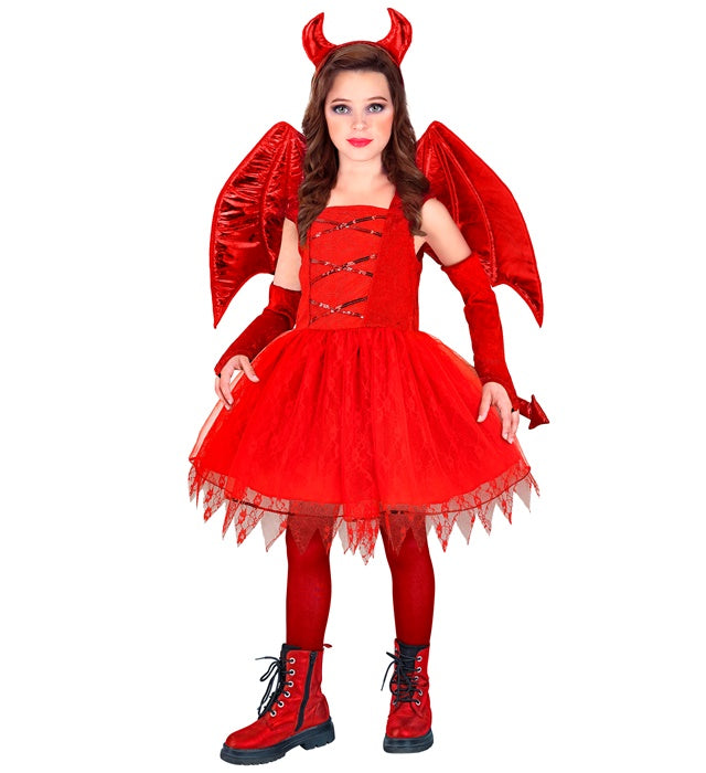 Devil  Dress, Tail, Wings, Horns, Fingerless Gloves 