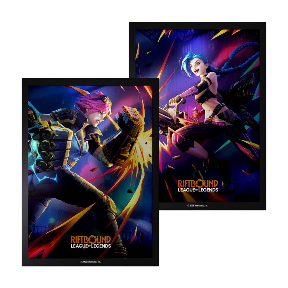 Riftbound Vendetta Vi Vs Jinx Art Sleeves 66 x 91 mm 100 Pack