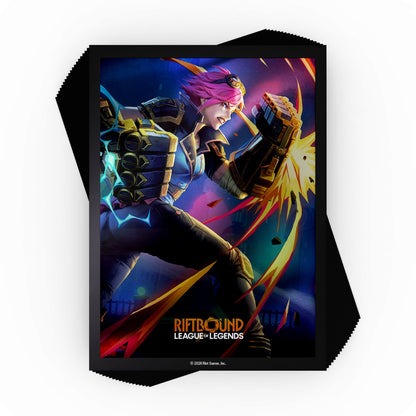Riftbound Vendetta Vi Vs Jinx Art Sleeves 66 x 91 mm 100 Pack