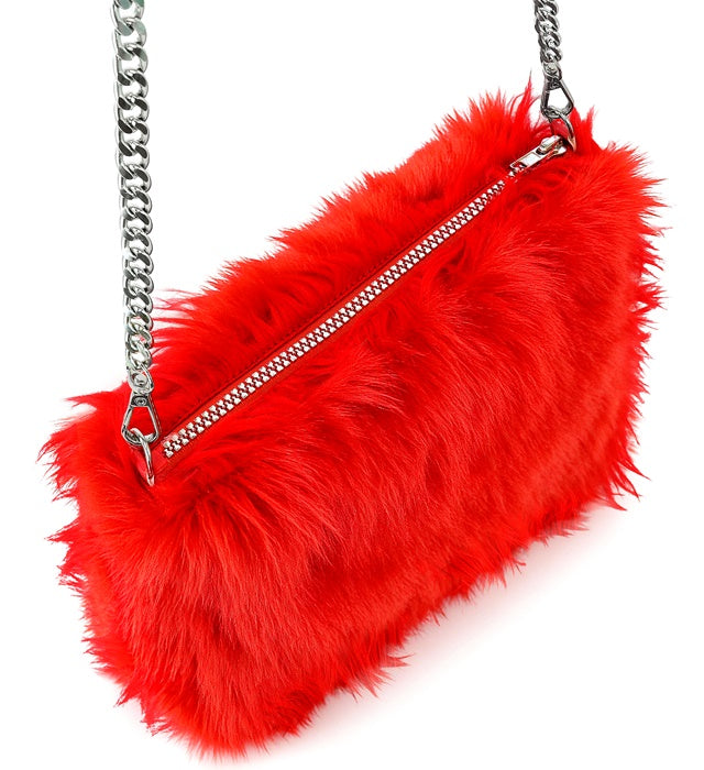 “Handbag Long Plush Red”