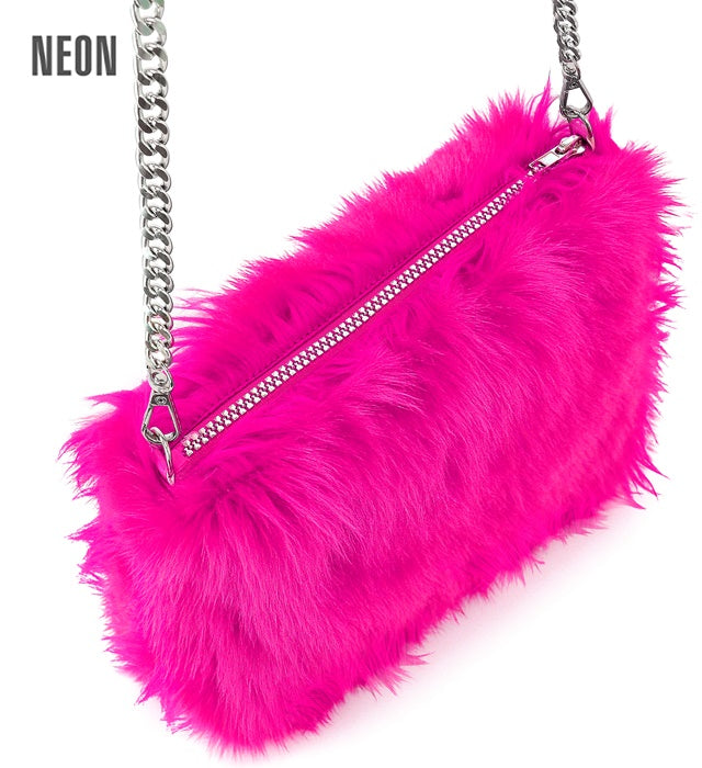 “Handbag Long Plush Neon Pink”