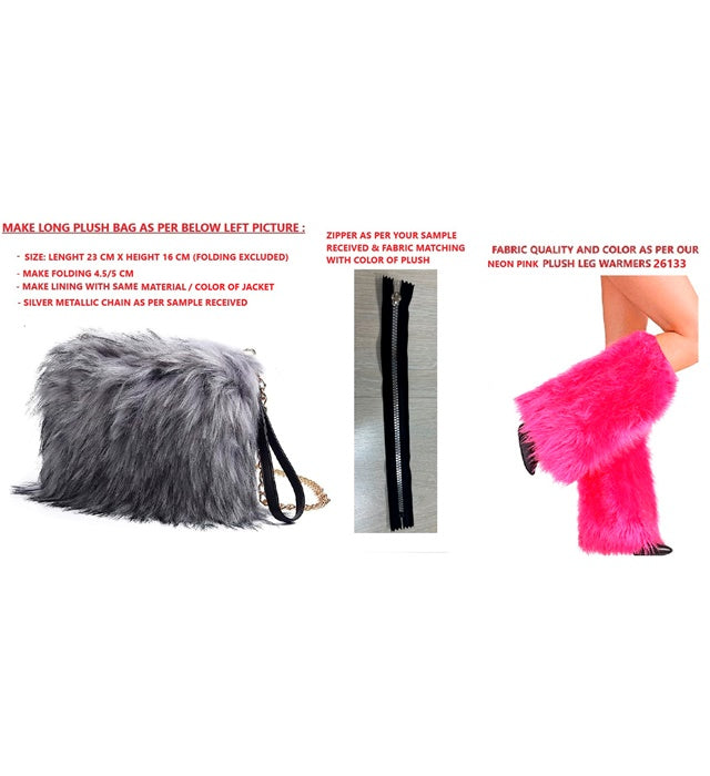 “Handbag Long Plush Neon Pink”