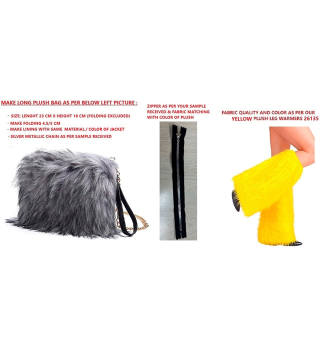 “Handbag Long Plush Yellow”
