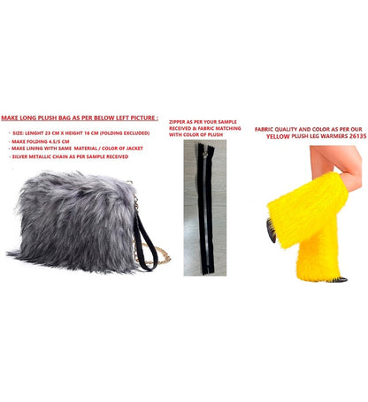 “Handbag Long Plush Yellow”