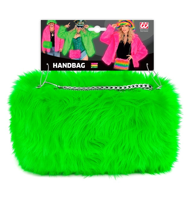 “Handbag Long Plush Neon Green”