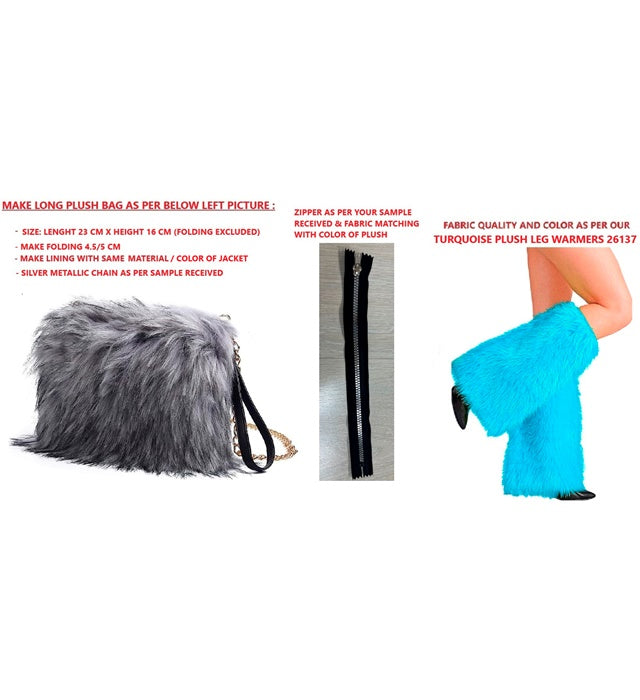 “Handbag Long Plush Azure”
