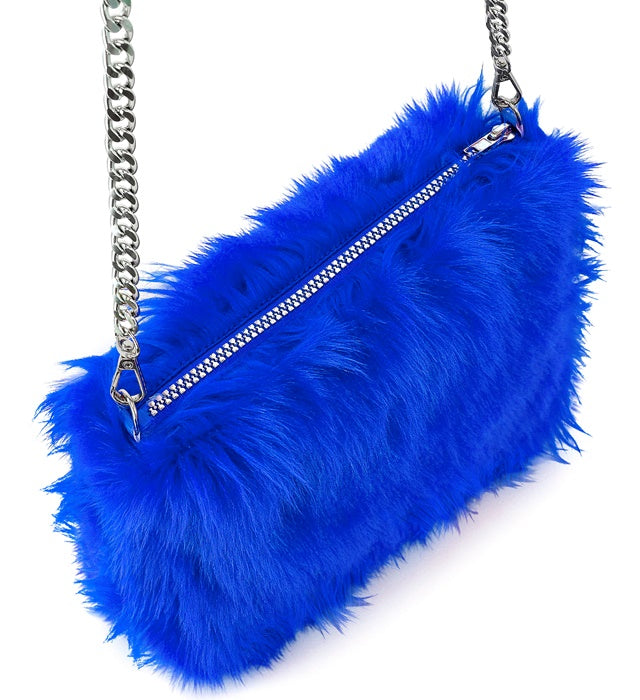 “Handbag Long Plush Blue”