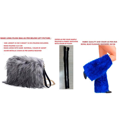 “Handbag Long Plush Blue”