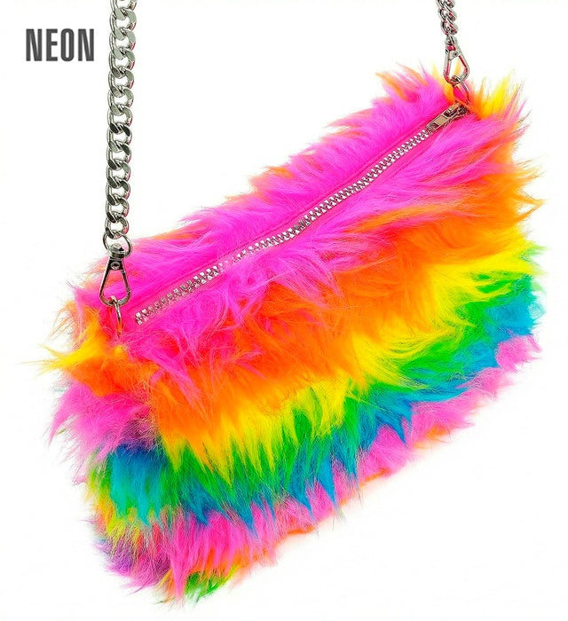 “Handbag Long Plush Rainbow”