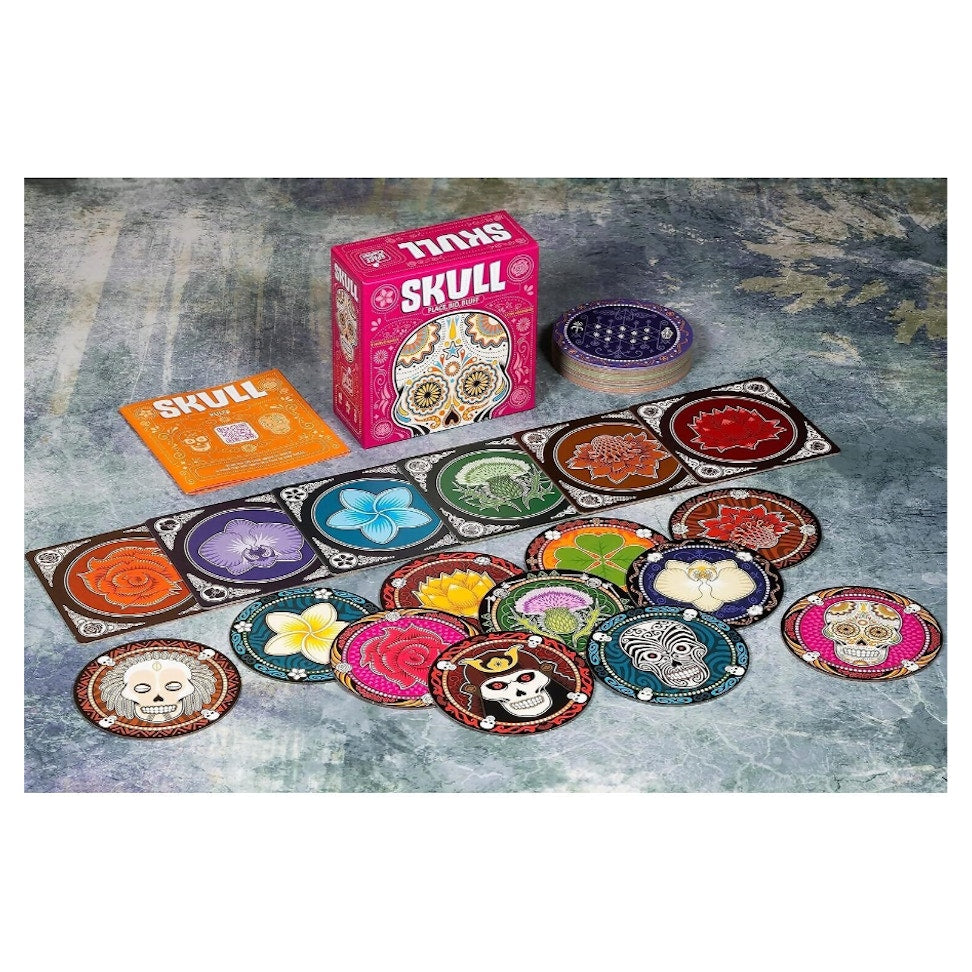 Skull Party Game Bluffing and Strategy Fun 30 Minute Playtime 2