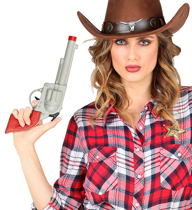 Grey Cowboy Gun 23 Cm