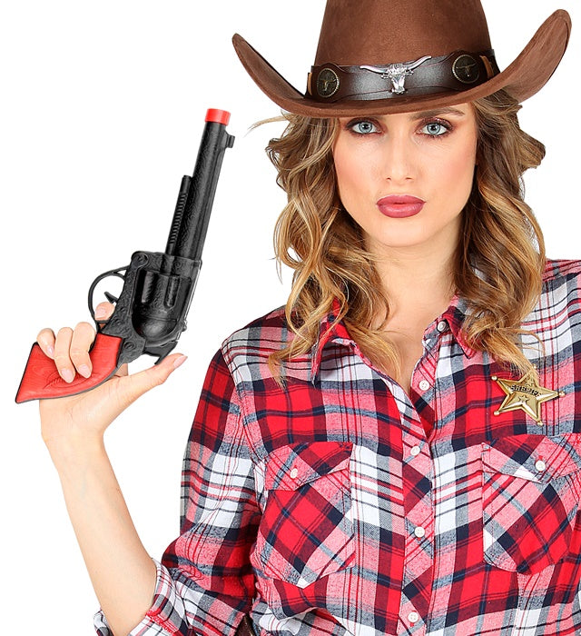 Black Cowboy Gun 23 Cm