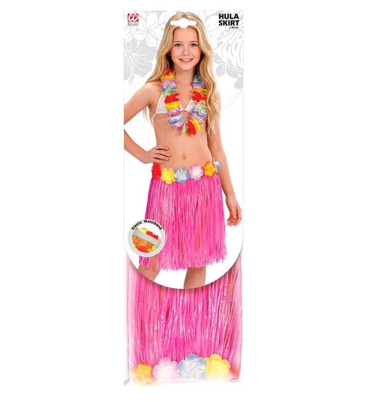 Hula Skirt With Flower Belt 40 Cm For Child