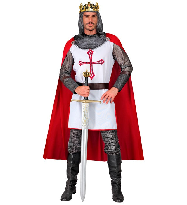 Knight Templar  Hooded Tunic, Belt, Cape 