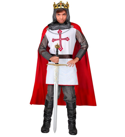 Knight Templar  Hooded Tunic, Belt, Cape 
