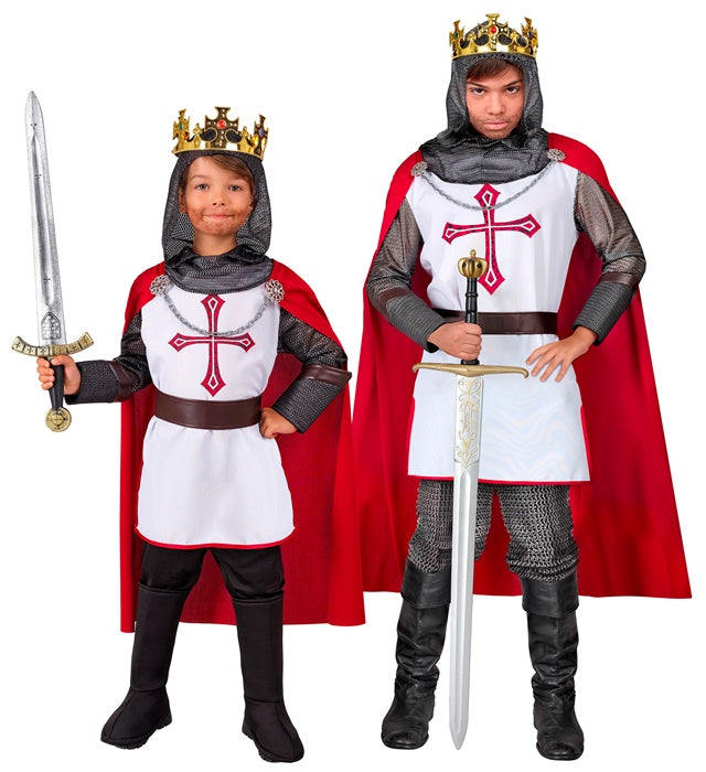 Knight Templar  Hooded Tunic, Belt, Cape 