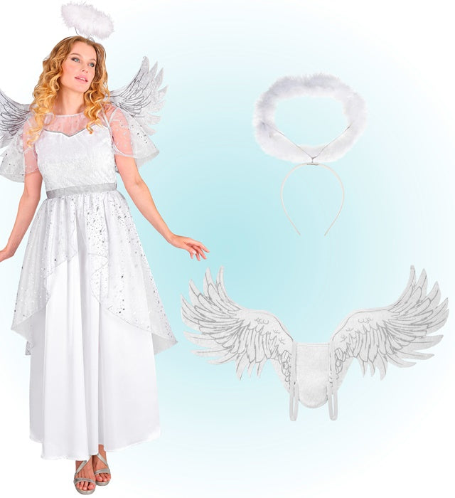 Angel  Dress, Wings, Halo 