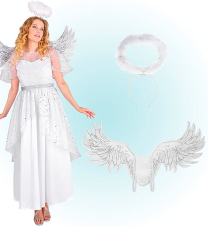 Angel  Dress, Wings, Halo 