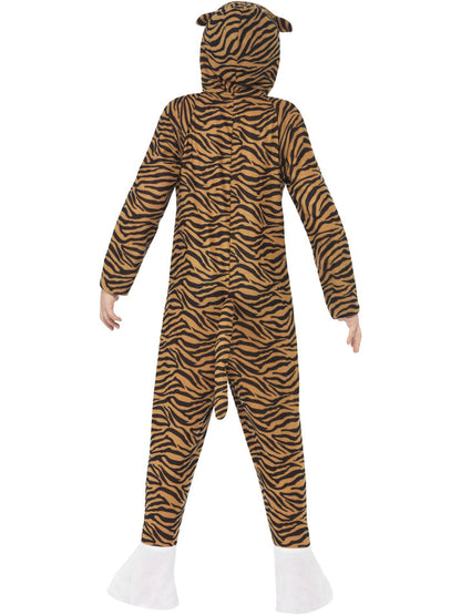 Tiger Costume Kids Orange Black Striped Hooded Animal Jumpsuit 4