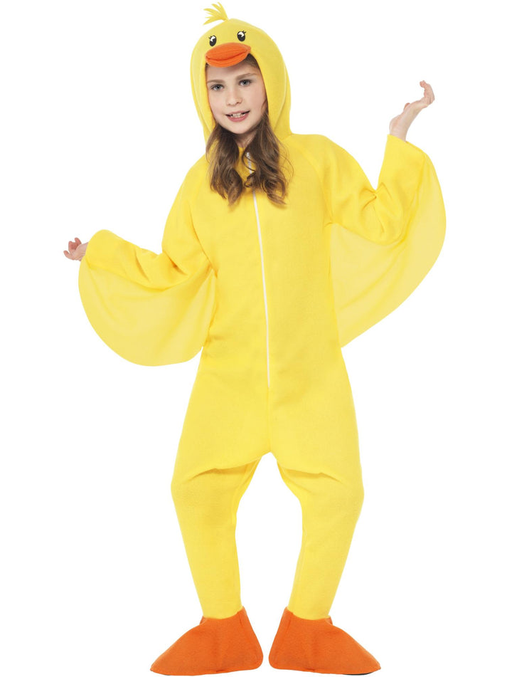 Duck Costume Kids Yellow Hooded Onesie