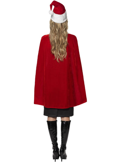 Miss Santa Kit Adult Red White Cape and Hat Luxury Xmas Costume 3
