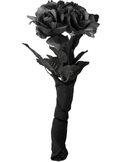 Corpse Bride Bouquet with Black Roses Gothic Costume Accessory 3