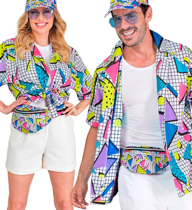 The 80S Funky Fashion - Funky White  Shirt 