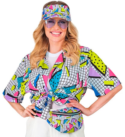 The 80S Funky Fashion - Funky White  Shirt 