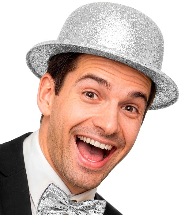 Silver  Bowler Hat