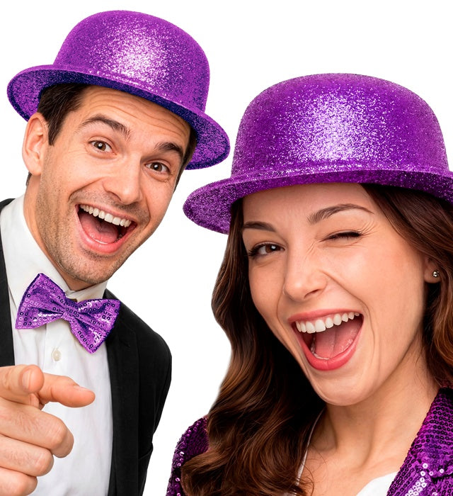 Purple  Bowler Hat