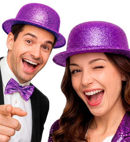 Purple  Bowler Hat