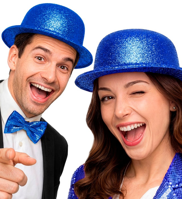 Blue  Bowler Hat