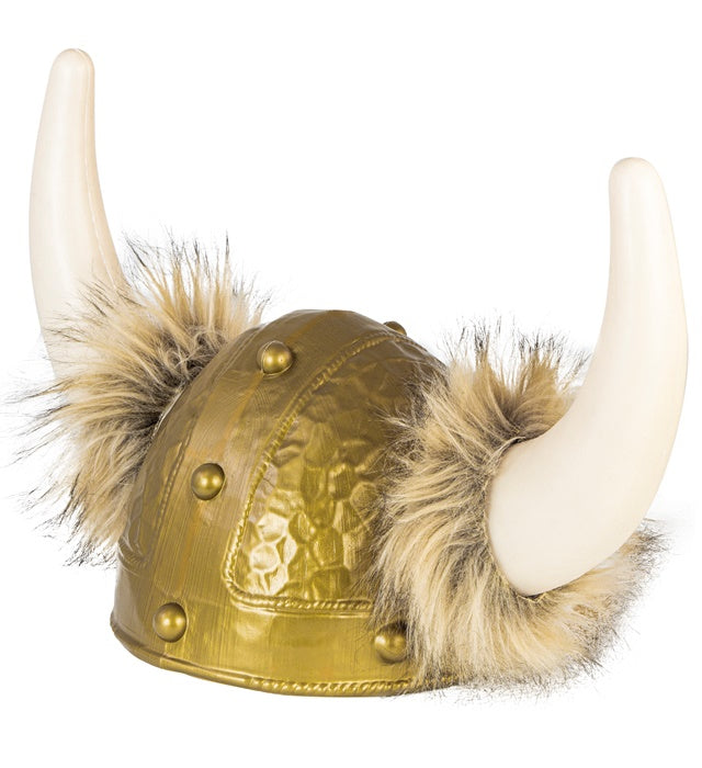 Deluxe Viking Helmet With Fur