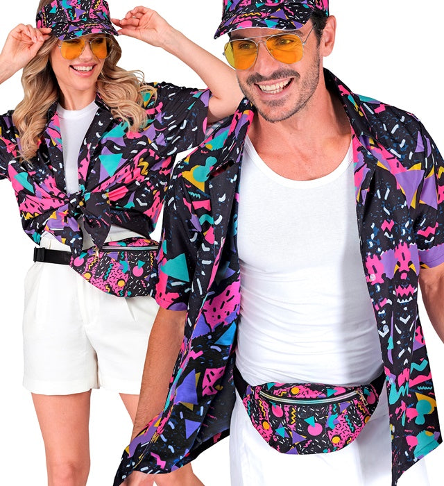 The 80S Funky Fashion - Funky Black  Shirt 