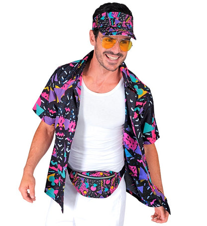 The 80S Funky Fashion - Funky Black  Shirt 