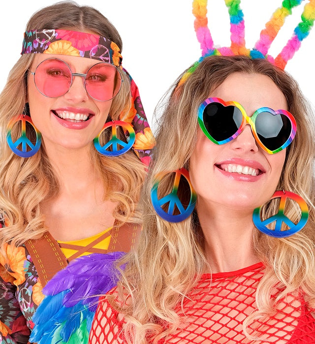 Rainbow Hippie Earrings 