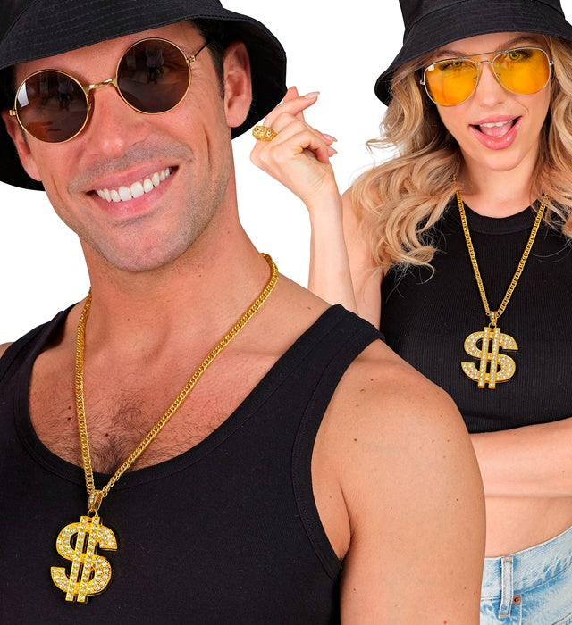 Strass Dollar Necklace 65 Cm