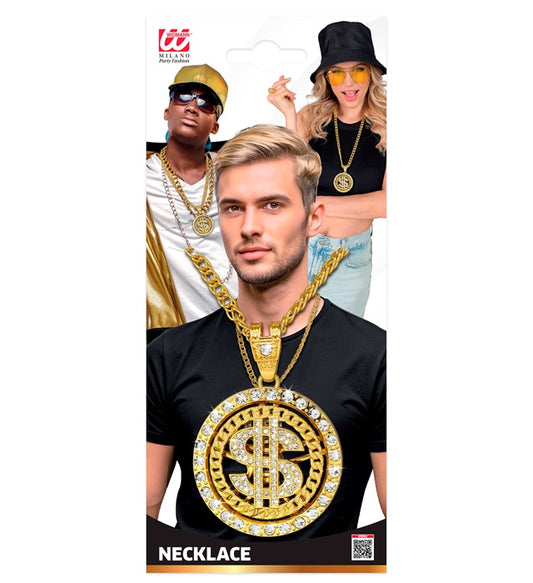 Strass Dollar Necklace 70 Cm