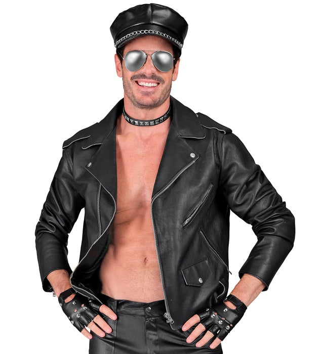 Rocker/Biker  Hat, Choker, Gloves, Glasses  