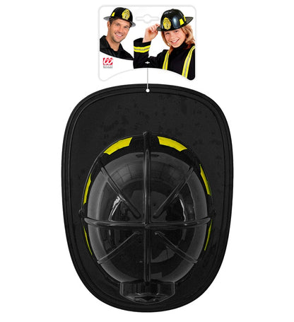 Black Fireman Hat Hard Plastic