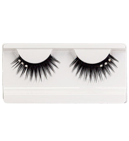 Black Strass Eyelashes With Glass Bottle Glue  With Crystal Strass 
