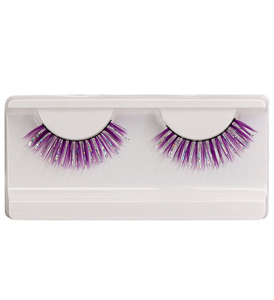 Purple Holographic Fashion Eyelashes With Glue Tube