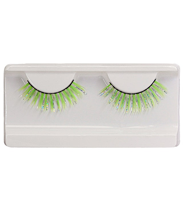 Green Holographic Fashion Eyelashes With Glue Tube