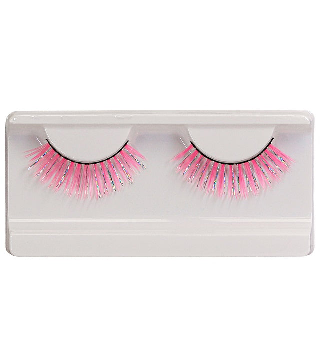 Pink Holographic Fashion Eyelashes With Glue Tube