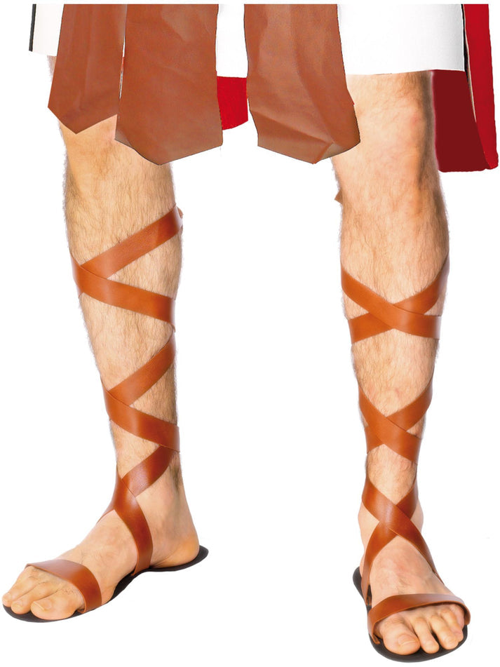 Roman Sandals Adult Brown Historical Costume Accessory