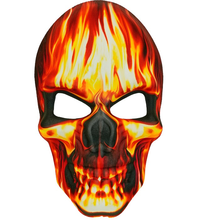Mask Burning Skull Fabric