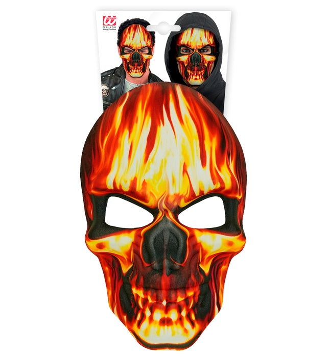 Mask Burning Skull Fabric